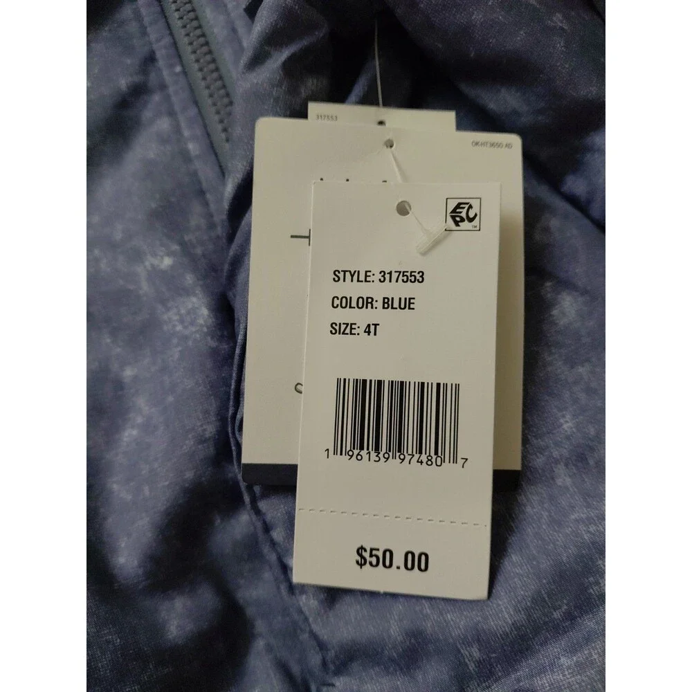 Oshkosh B'Gosh Boys Jacket Size 4T Water Resistant ,wind Protection Blue